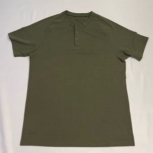 Men’s BYLT Premium Henley Short Sleeve (Green)